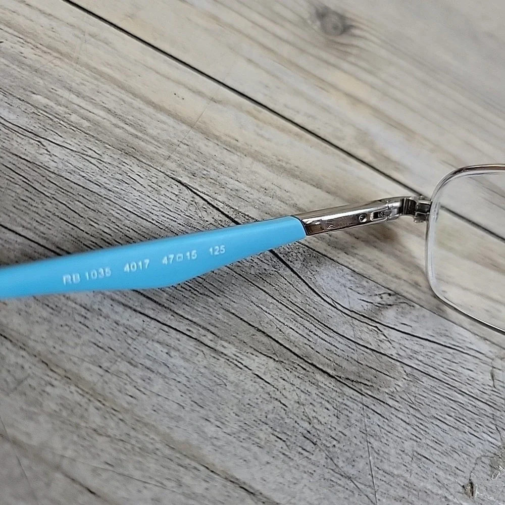 Ray-Ban RB1035 4017 Eyeglasses Kids Frames‎ Only Silver Blue 47-15-125